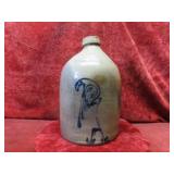 White's Utica Stoneware pottery jug. Bird design.