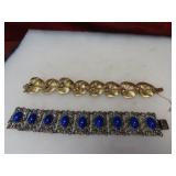 (2)Napier costume jewelry bracelets. signed