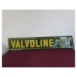 Embossed Valvoline Motor Oil metal sign.