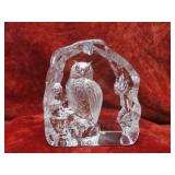 Mats Jonasson Crystal figure. Owl.