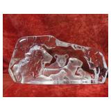 Mats Jonasson Crystal figure. Lion Pride.