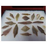 (19)prehistoric African bird points.