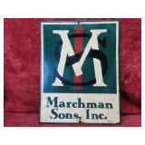 Marchman Sons, Inc tin metal sign.