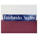 Porcelain enamel Fairbanks Scales sign.