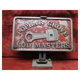 1960's Poplar Grove Rodmasters car club plaque.