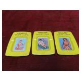 (3)Vintage Pin-up girl ashtrays set.