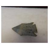 Prehistoric Native American Arrowhead point.