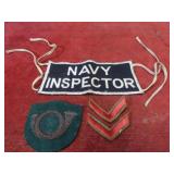 WWII Era Navy inspector patch, bugel chevrons.