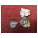 WWI french Marne battle medal, airplane medal.