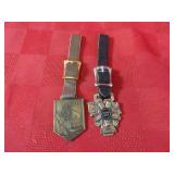 (2)Advertising Industrial Pocket watch fobs.