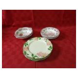 Franciscan desert rose plates & assorted.
