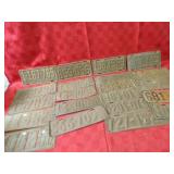 1910's-1930's Illinois license plate lot.