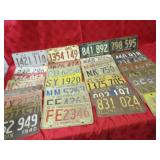 1930's-1970's Illinois license plate lot.