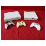 (2)Xbox 360 consoles controllers. UNTESTED.