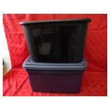 (2)Storage totes w/lids.