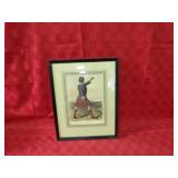 Old golf design framed print.