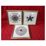 (3)Framed prints. Ballard designs.