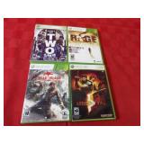 (4)XBOX 360 games w/cases.