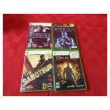 (4)XBOX 360 games w/cases.