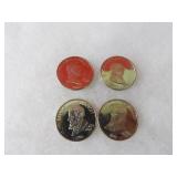 (4)$5 Liberian coins. US Presidents.