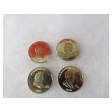 (4)$5 Liberian coins. US Presidents.