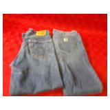 Levi 32x32, Carhartt 33x32 blue jeans.