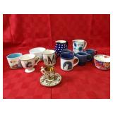 Cups & assorted coffee mugs.