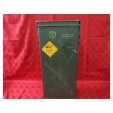 Vintage 81mm smoke ammunition box.