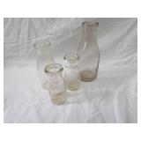 (4)Old glass milk bottles.