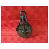 Cast iron & wood Hudson pulley.
