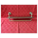 Industrial shelf w/towel bar.