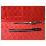 Vintage samurai style sword w/scabbard.