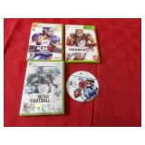 (4)XBOX 360 games w/cases.