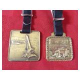 (2)Advertising Industrial Pocket watch fobs.