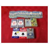 Assorted playing cards.