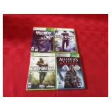 (4)XBOX 360 games w/cases.