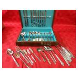 Stainless steel flatware.