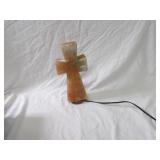 Pink salt lamp. Cross shaped.