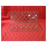 Leaded cut glass panels.