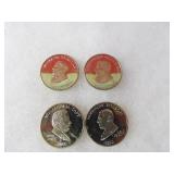 (4)$5 Liberian coins. US Presidents.