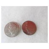 (2)1972 Eisenhower Ike dollars US coins.