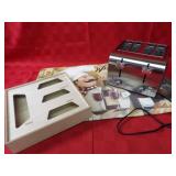Kitchen mat, toaster, organizer.