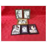(6)Assorted framed movie star prints.