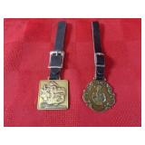 (2)Advertising Industrial Pocket watch fobs.