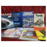 (7)Assorted hardcover books.