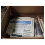 Mark McGwire, Sammy Sosa box of newspapers.