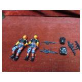 (2)Black Major action GI Joe action figures.