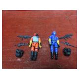 (2)Black Major action GI Joe action figures.