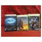 (3)Xbox 360 games. assorted. Halo