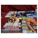 Assorted workout, muscle building books